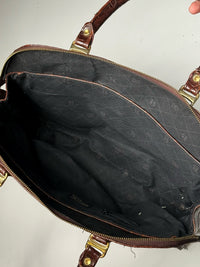 Große Vintage-Ledertasche mit Prägung