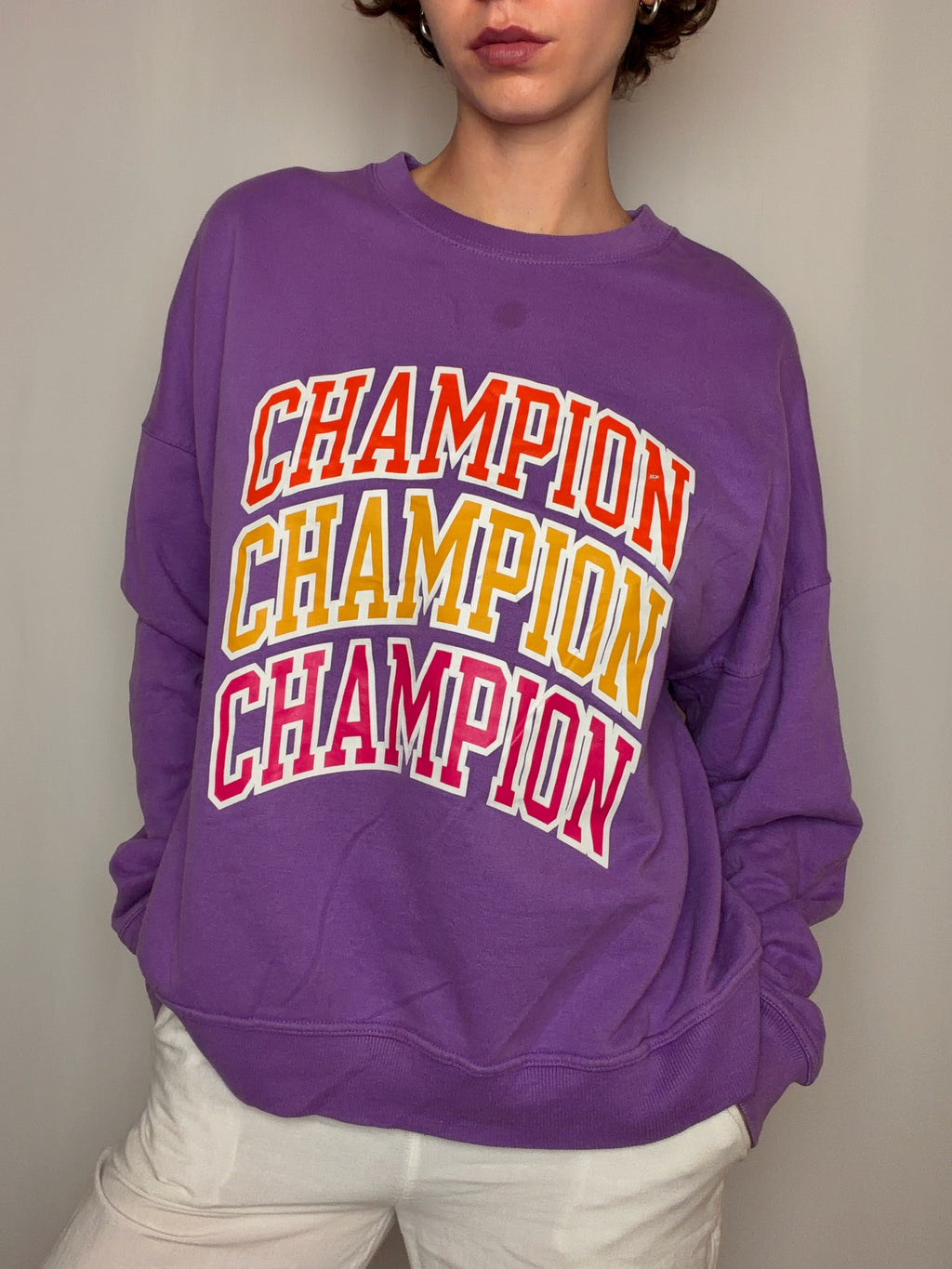 Sweat violet Champion XL vintage
