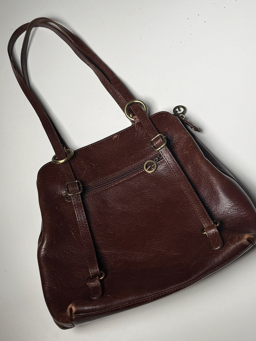Vintage Lederrucksack / -Handtasche