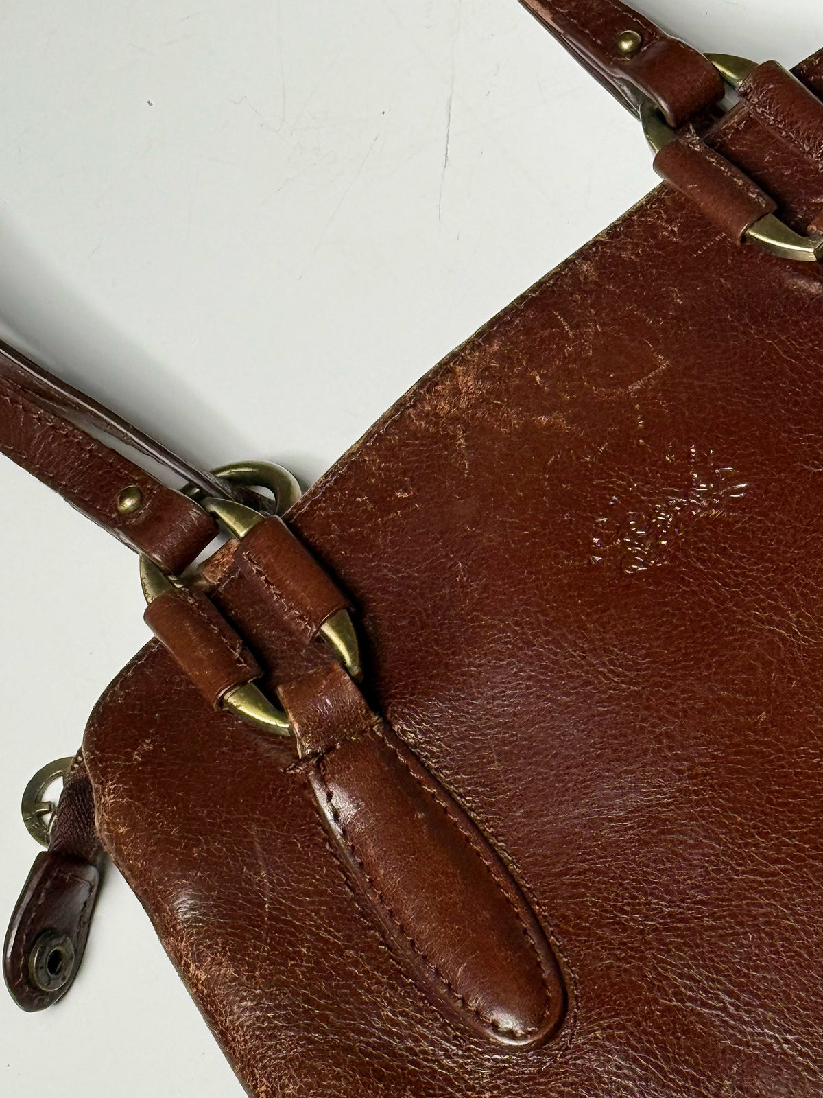 Vintage Lederrucksack / -Handtasche