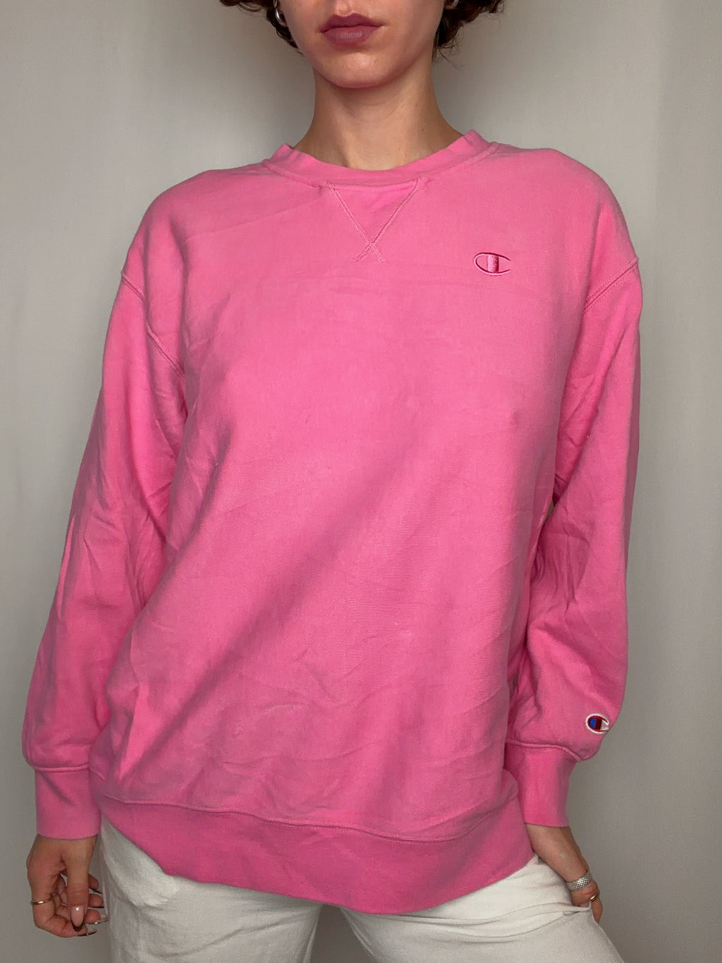 Sweat rose Champion XXL vintage