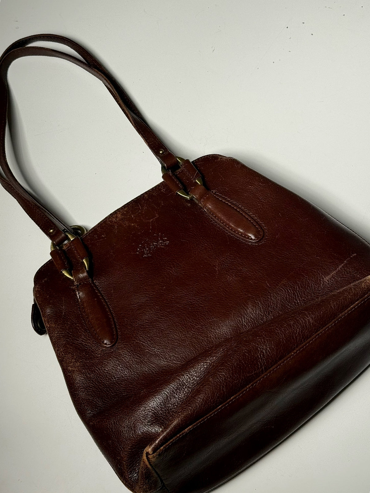 Vintage Lederrucksack / -Handtasche