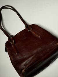 Vintage Lederrucksack / -Handtasche