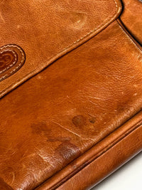 Vintage camel leather soft bag