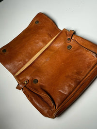 Vintage camel leather soft bag