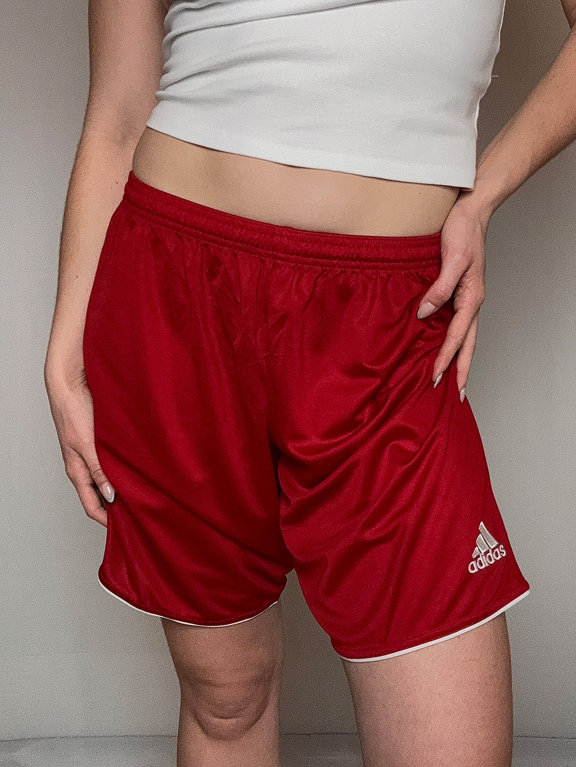 Short de sport rouge adidas M vintage