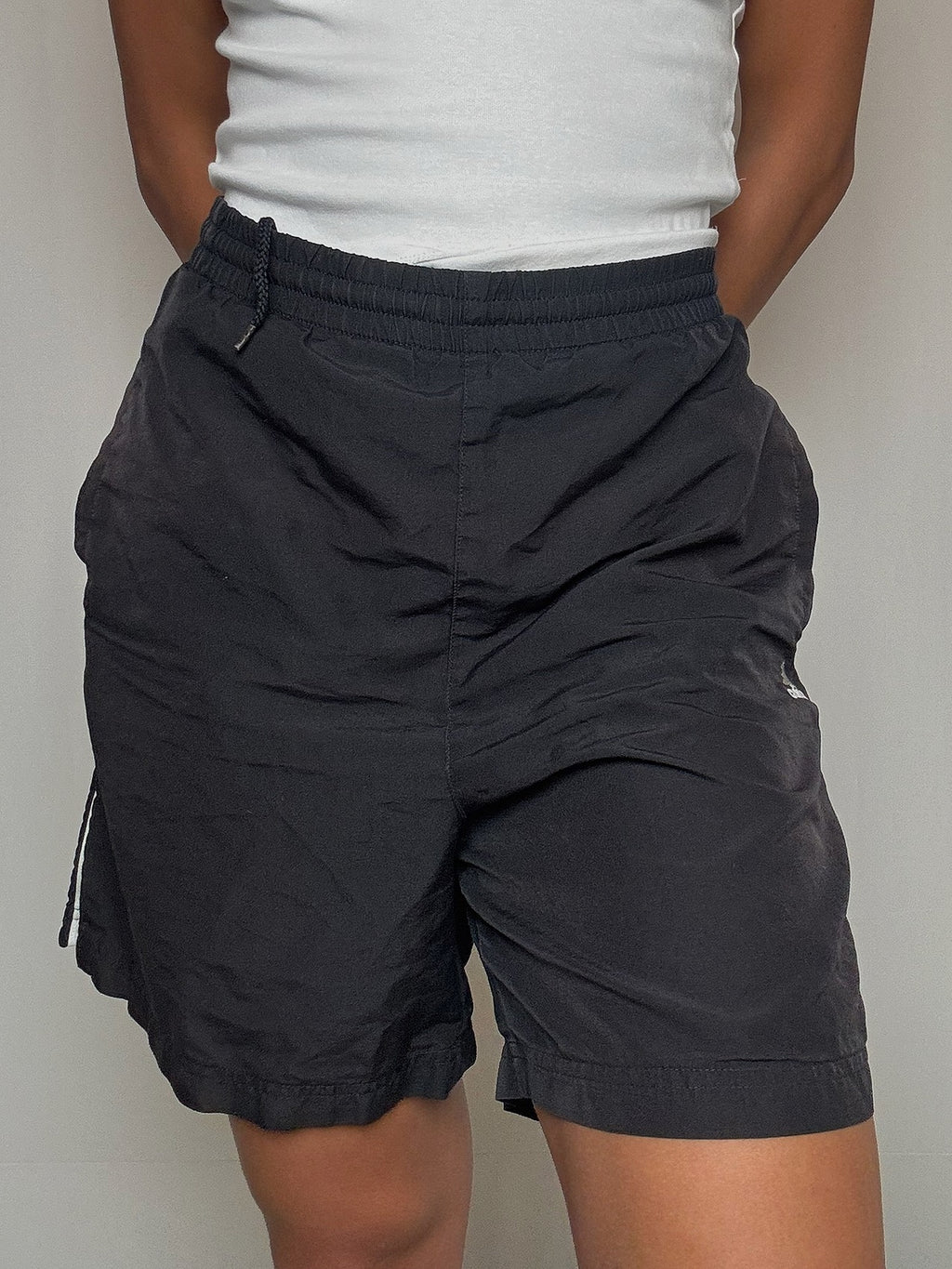 Short de sport noir Adidas L vintage