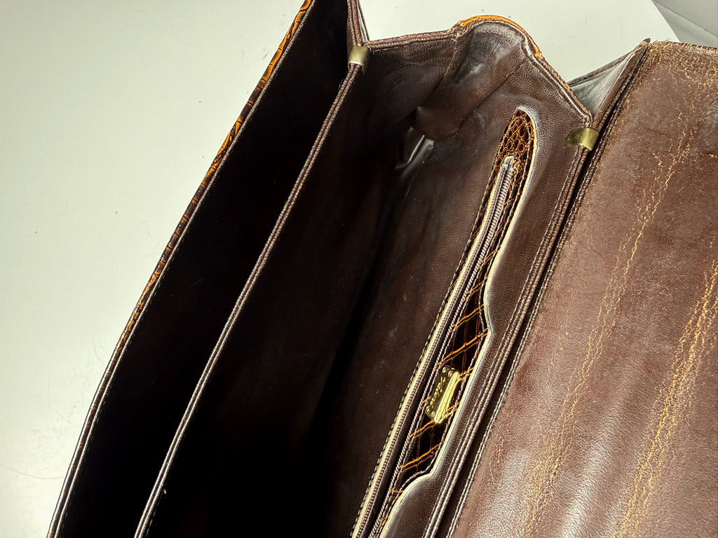 Vintage Ledertasche mit Prägung