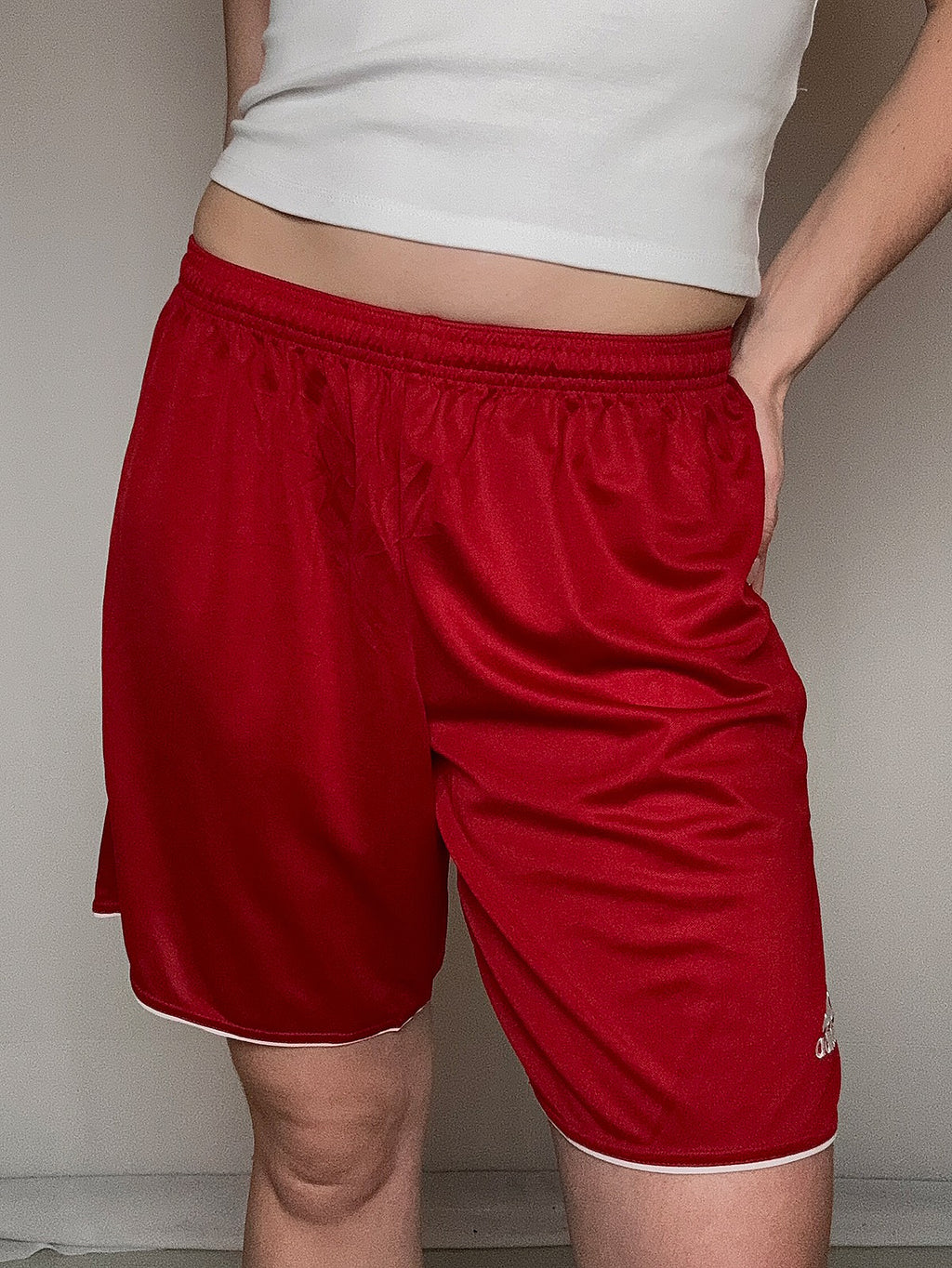 Short de sport rouge adidas M vintage