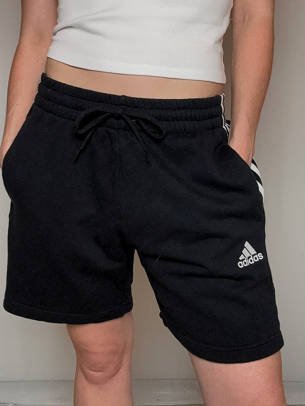 Short de sport noir adidas L vintage