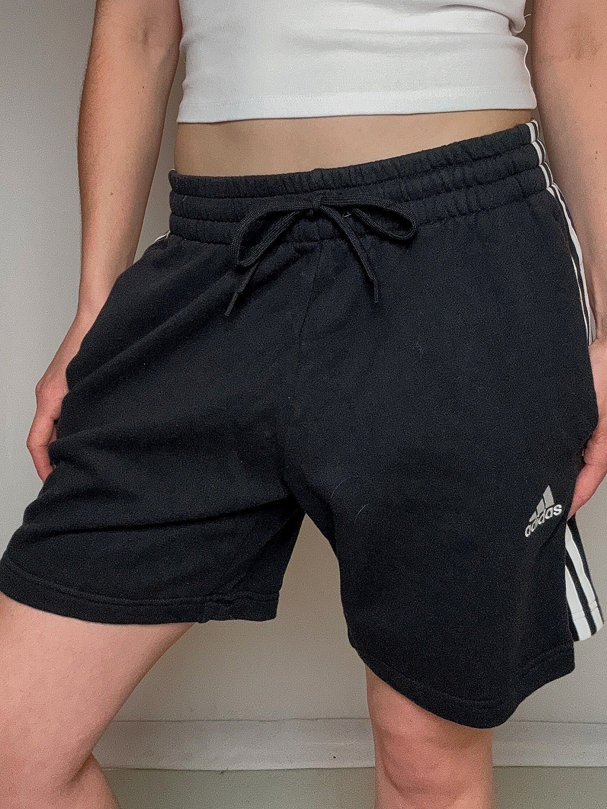 Short de sport noir adidas L vintage