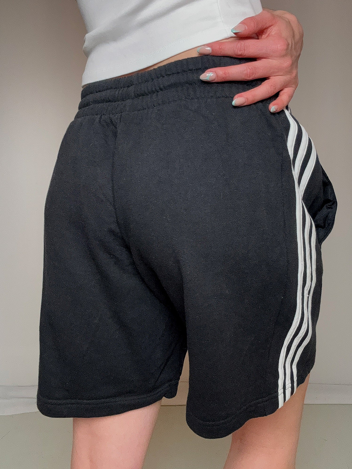 Short de sport noir adidas L vintage