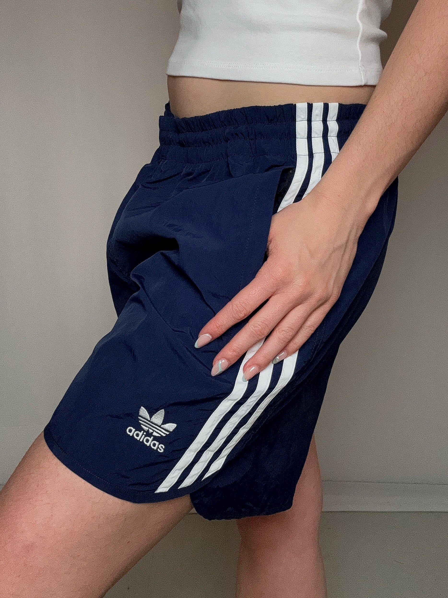 Short de sport marine adidas L/XL vintage