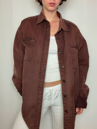 Surchemise doublée brune XL vintage