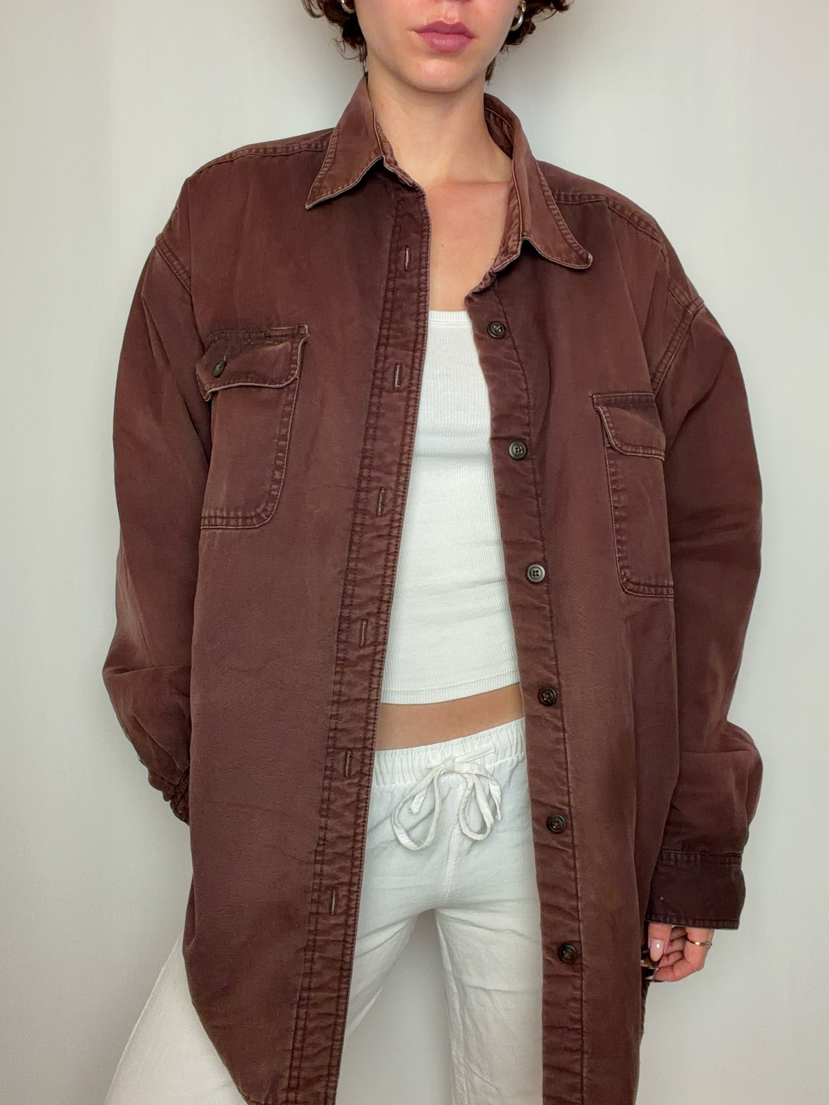 Surchemise doublée brune XL vintage