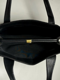 Sac a main en cuir noir vintage