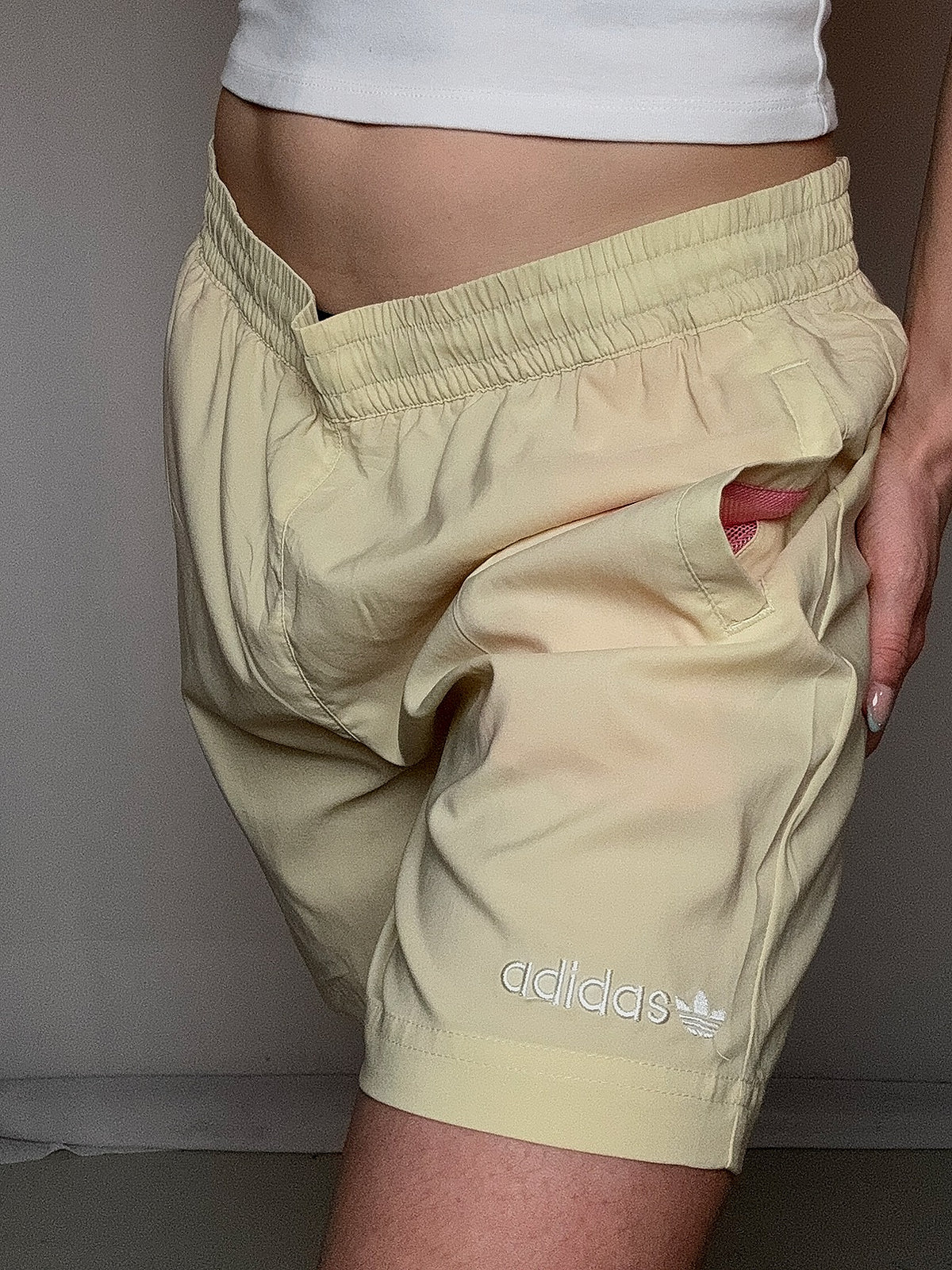 Short de sport jaune adidas XL vintage