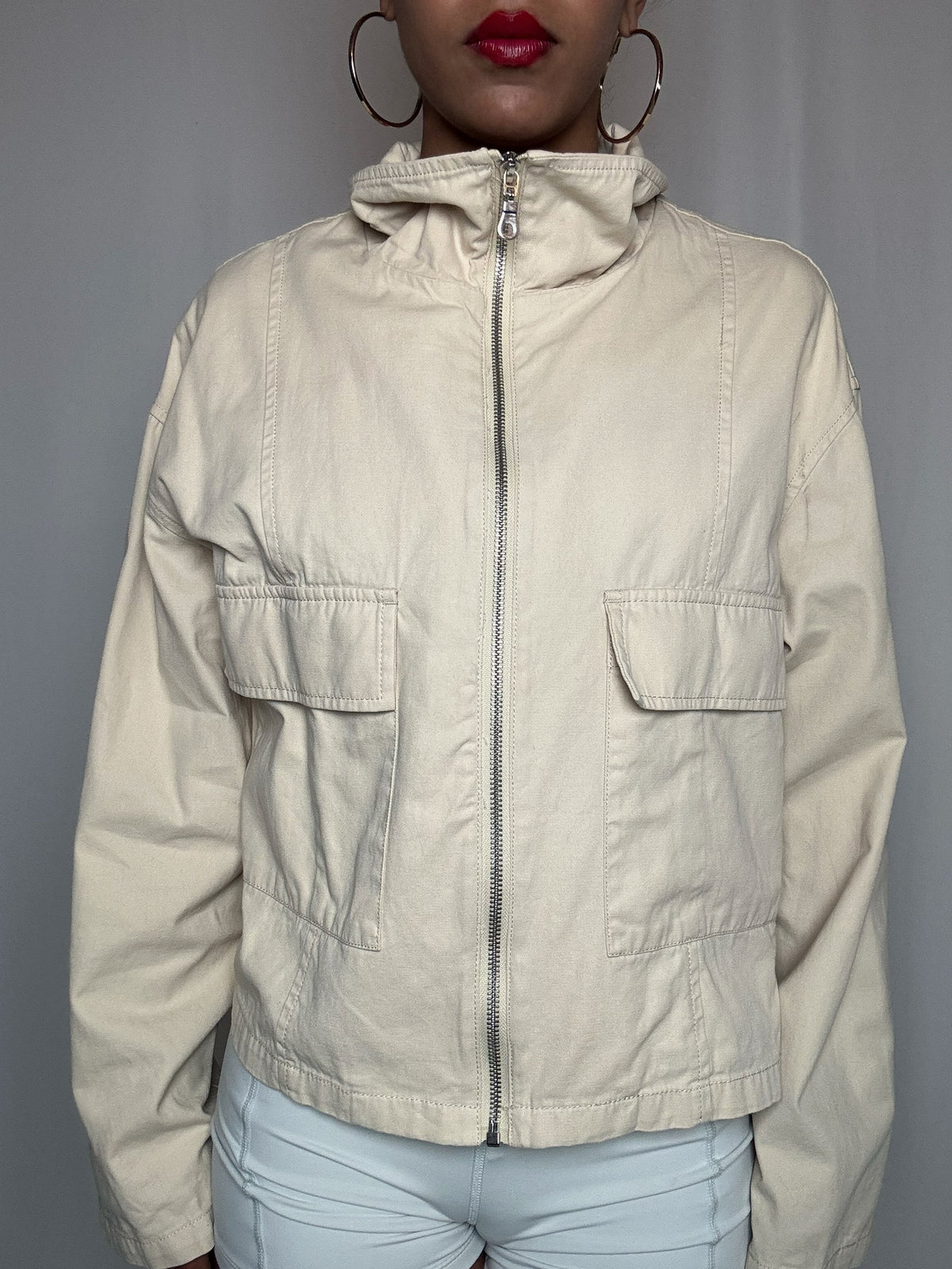 Veste en denim beige L vintage