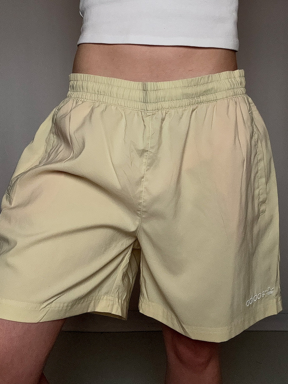 Short de sport jaune adidas XL vintage