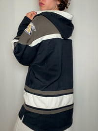 Sweat noir blanc de hockey XL vintage