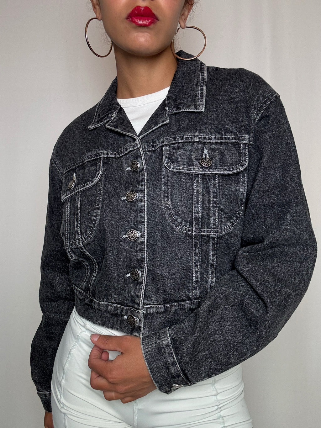 Veste en denim noir Carrera M vintage