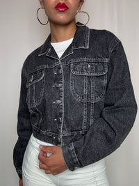 Veste en denim noir Carrera M vintage