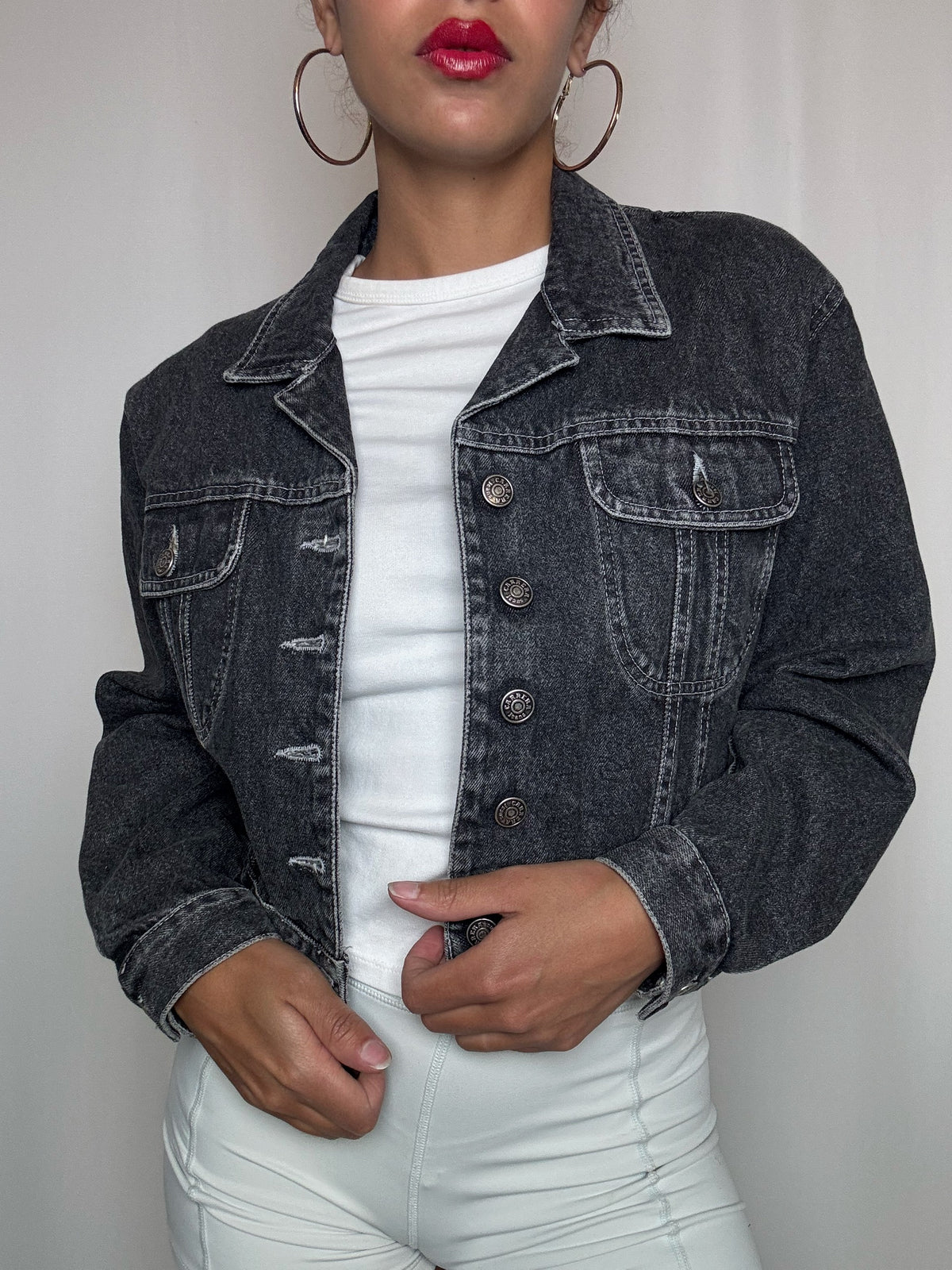 Veste en denim noir Carrera M vintage