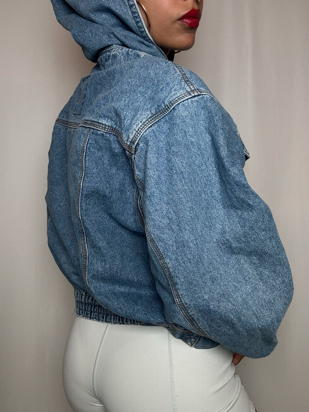 Veste en denim avec capuche S vintage