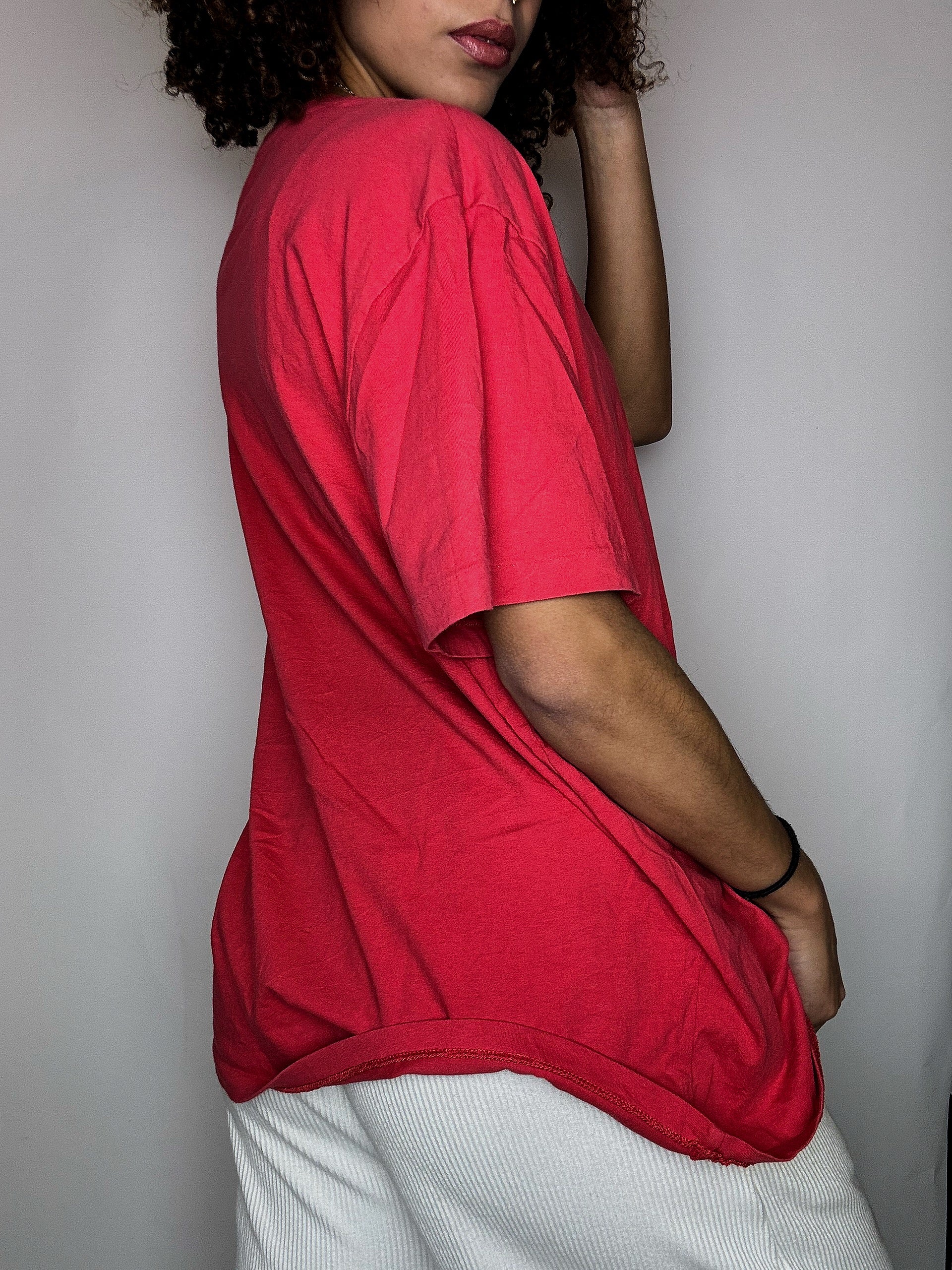 Tee shirt col V rouge RALPH LAUREN XL vintage