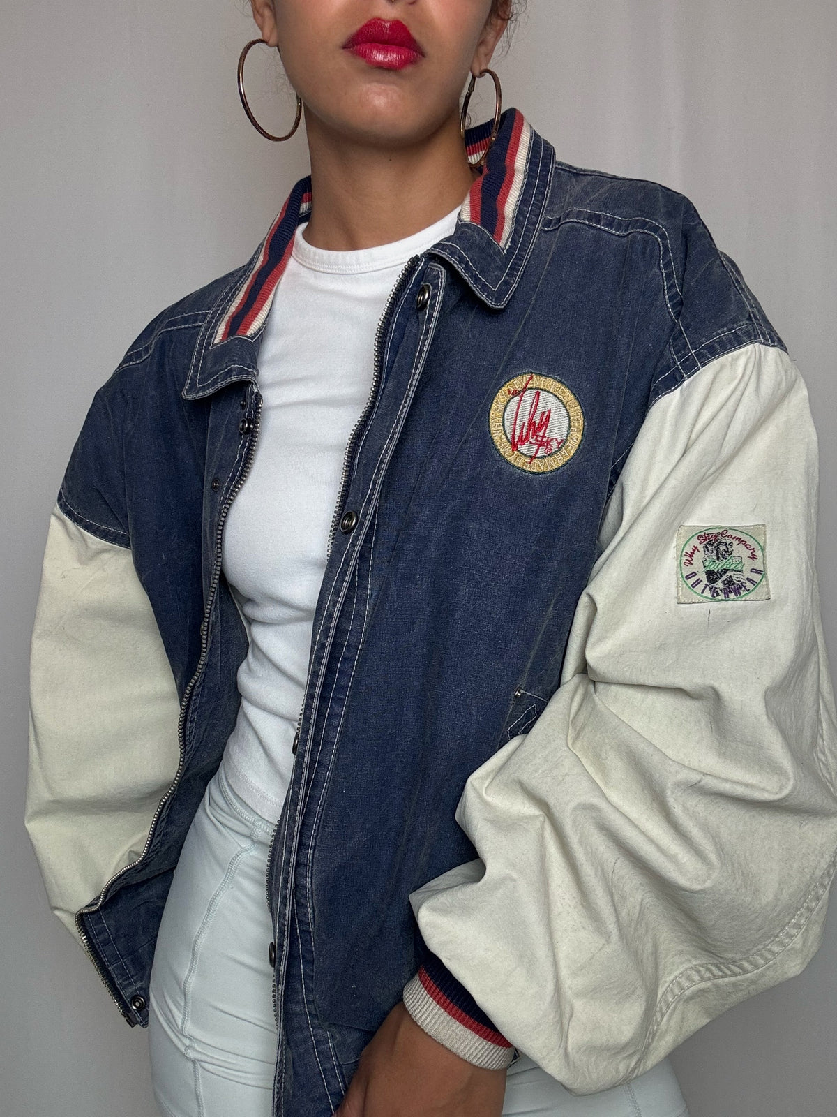 Bomber bicolore L vintage