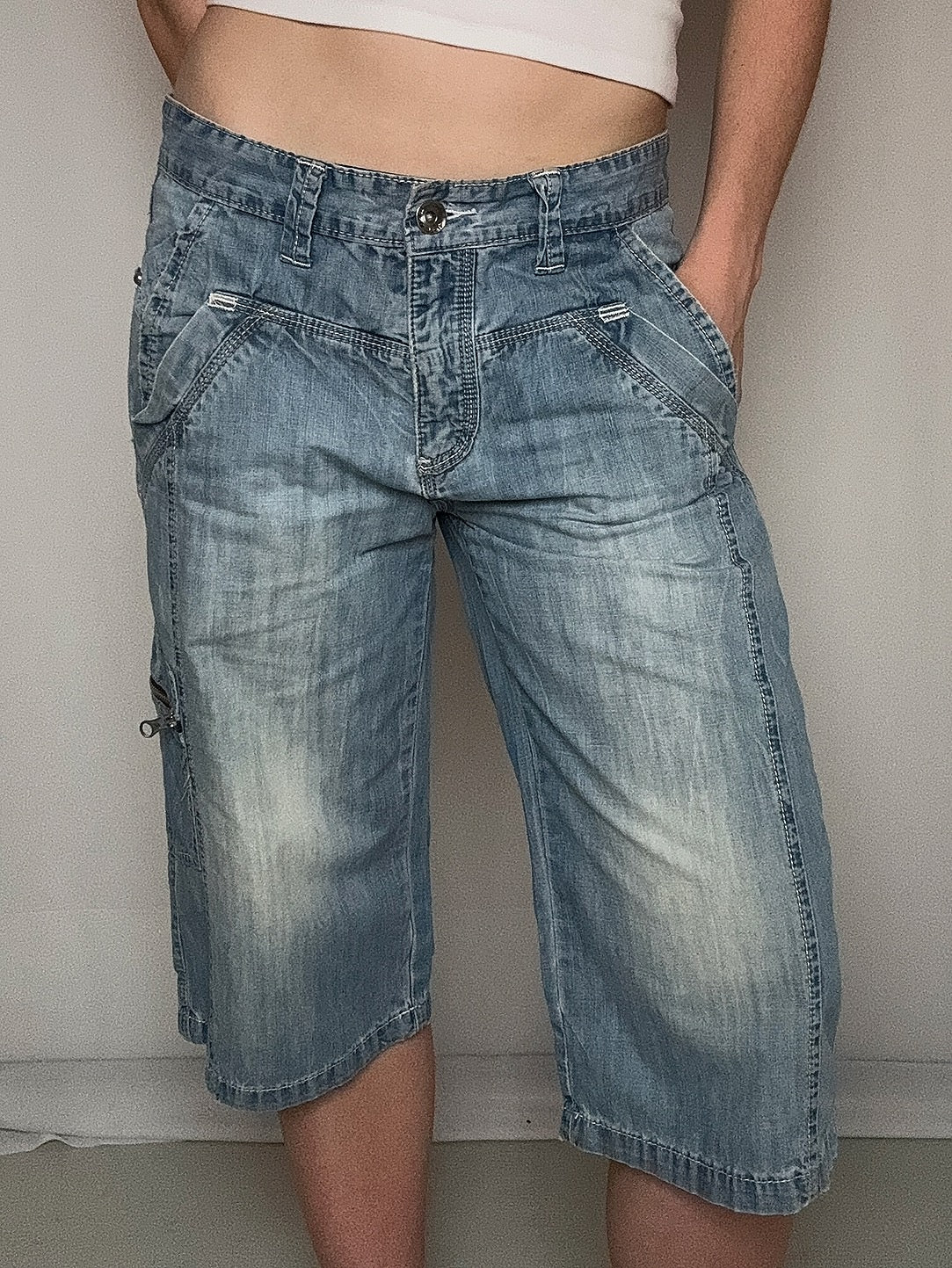 Capri-Jeans y2k in Denim, Gr. L, Vintage