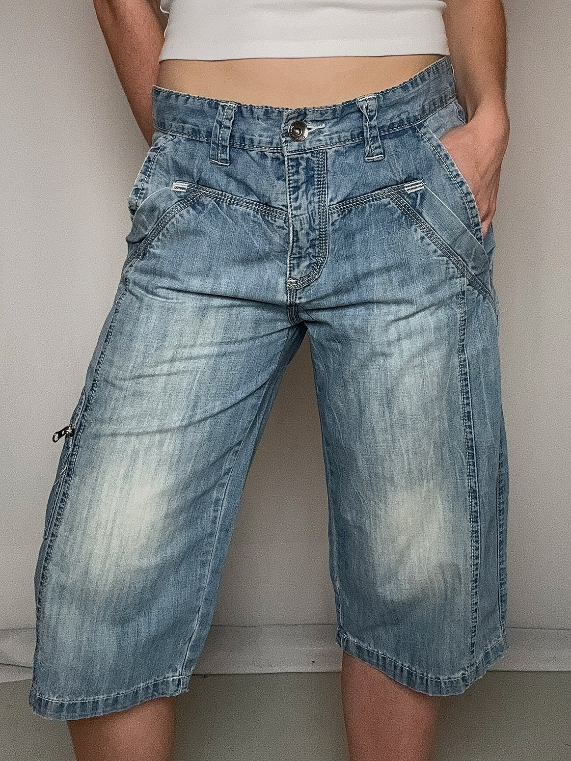 Capri-Jeans y2k in Denim, Gr. L, Vintage