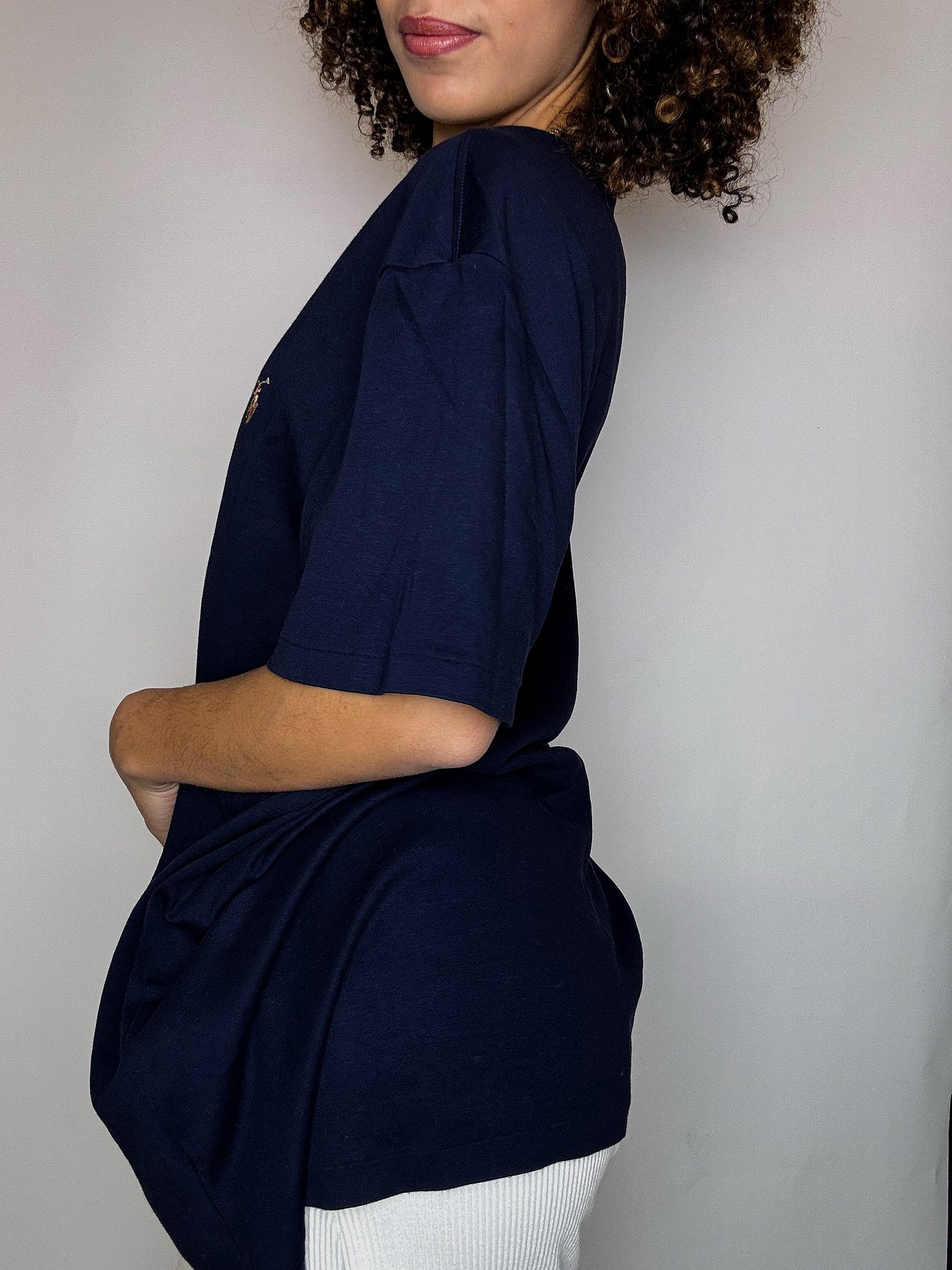 Tee shirt col rond marine RALPH LAUREN XXL vintage