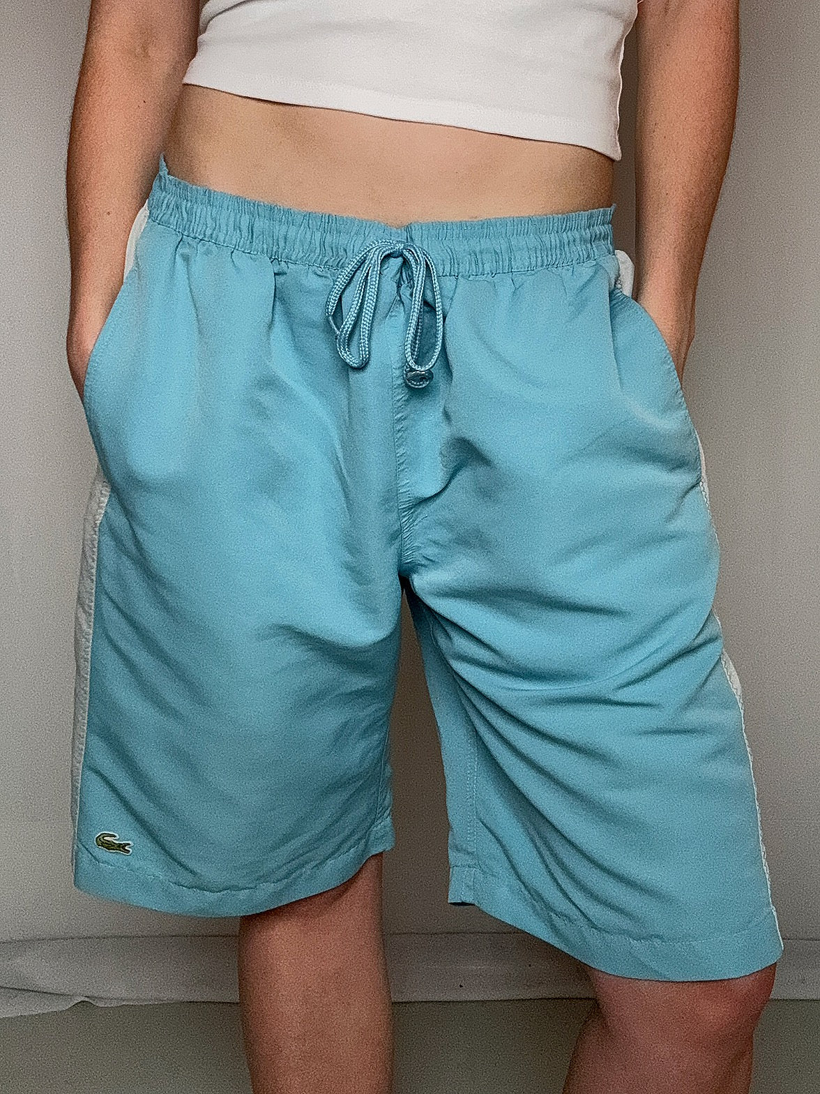 Short de sport bleu Lacoste XL vintage
