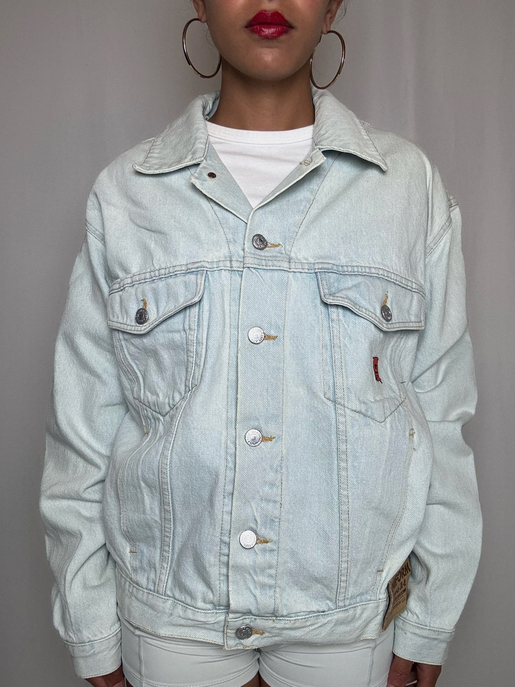 Veste en denim clair L vintage