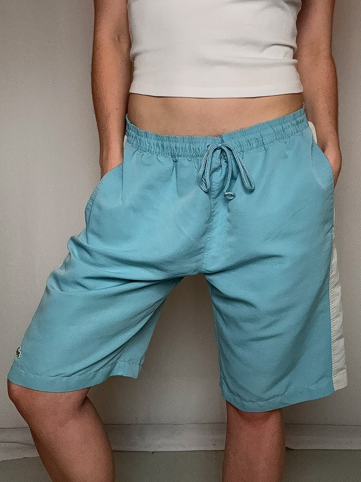Short de sport bleu Lacoste XL vintage