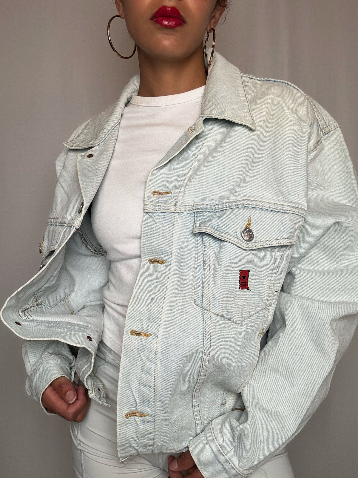 Veste en denim clair L vintage