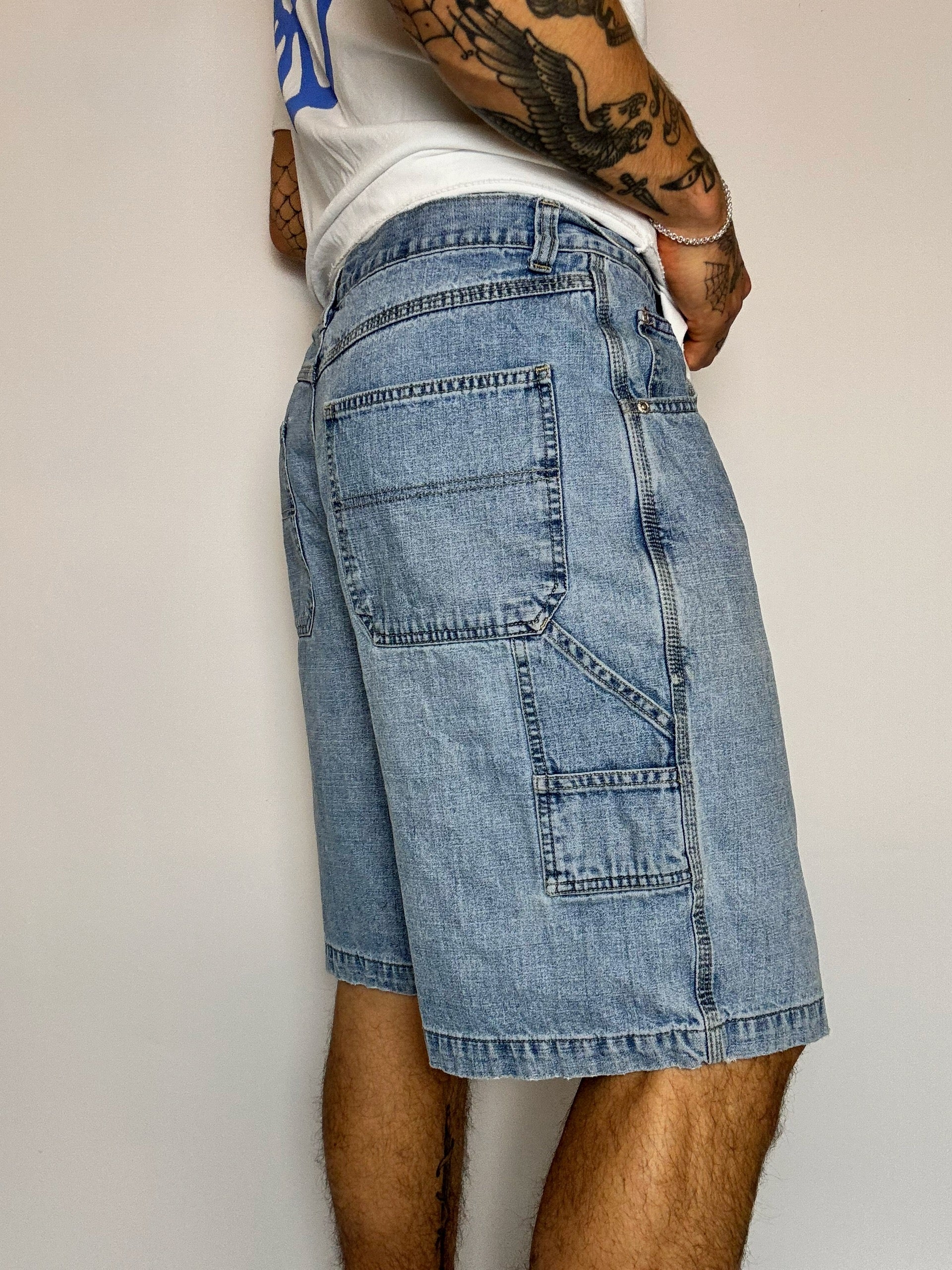 Short cargo long en jean L vintage