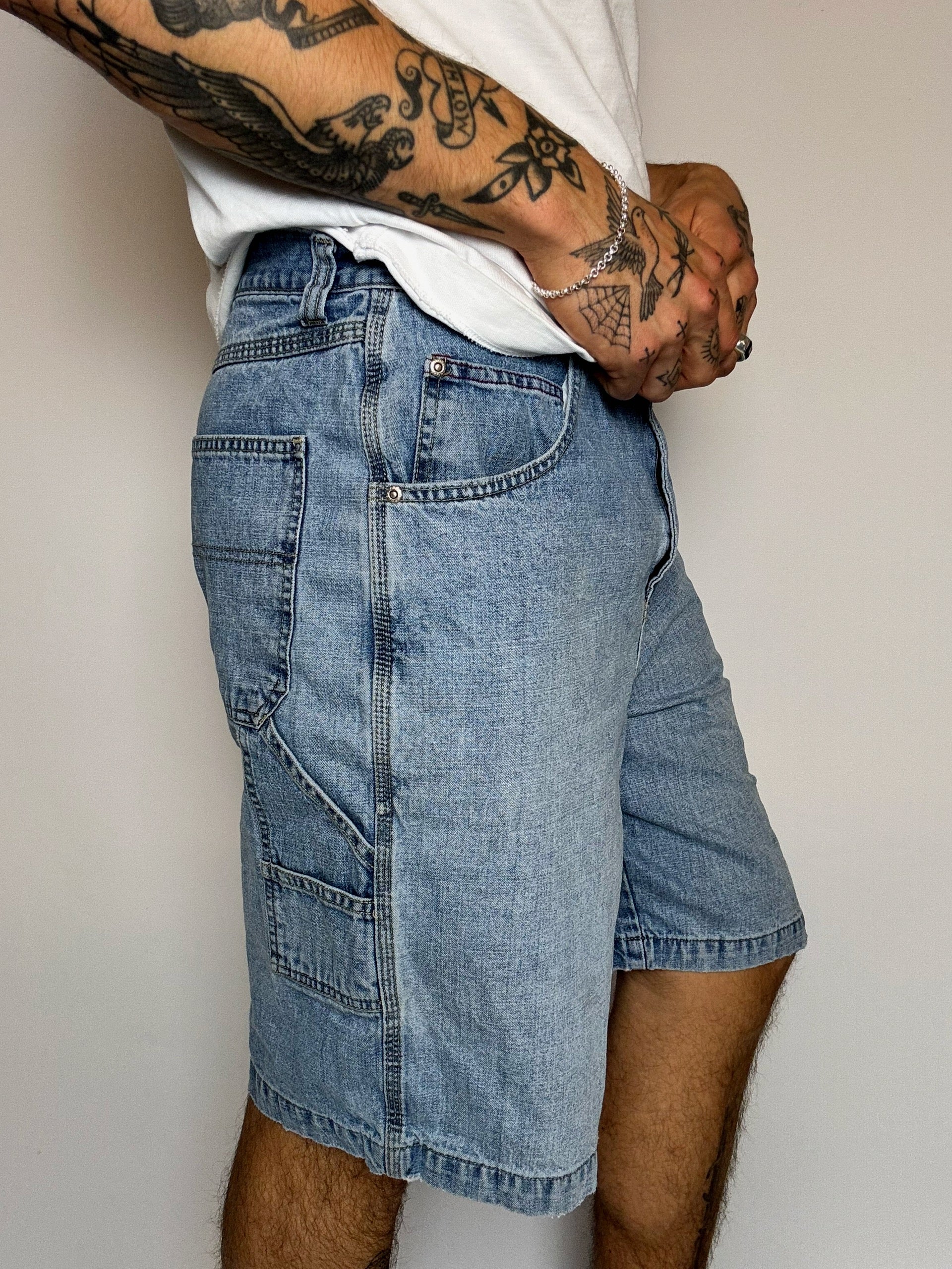 Short cargo long en jean L vintage