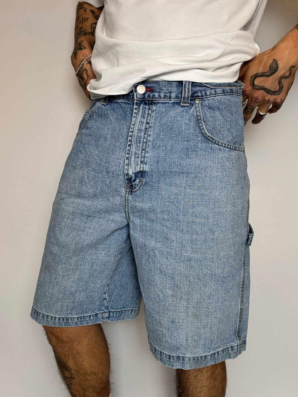 Short cargo long en jean L vintage