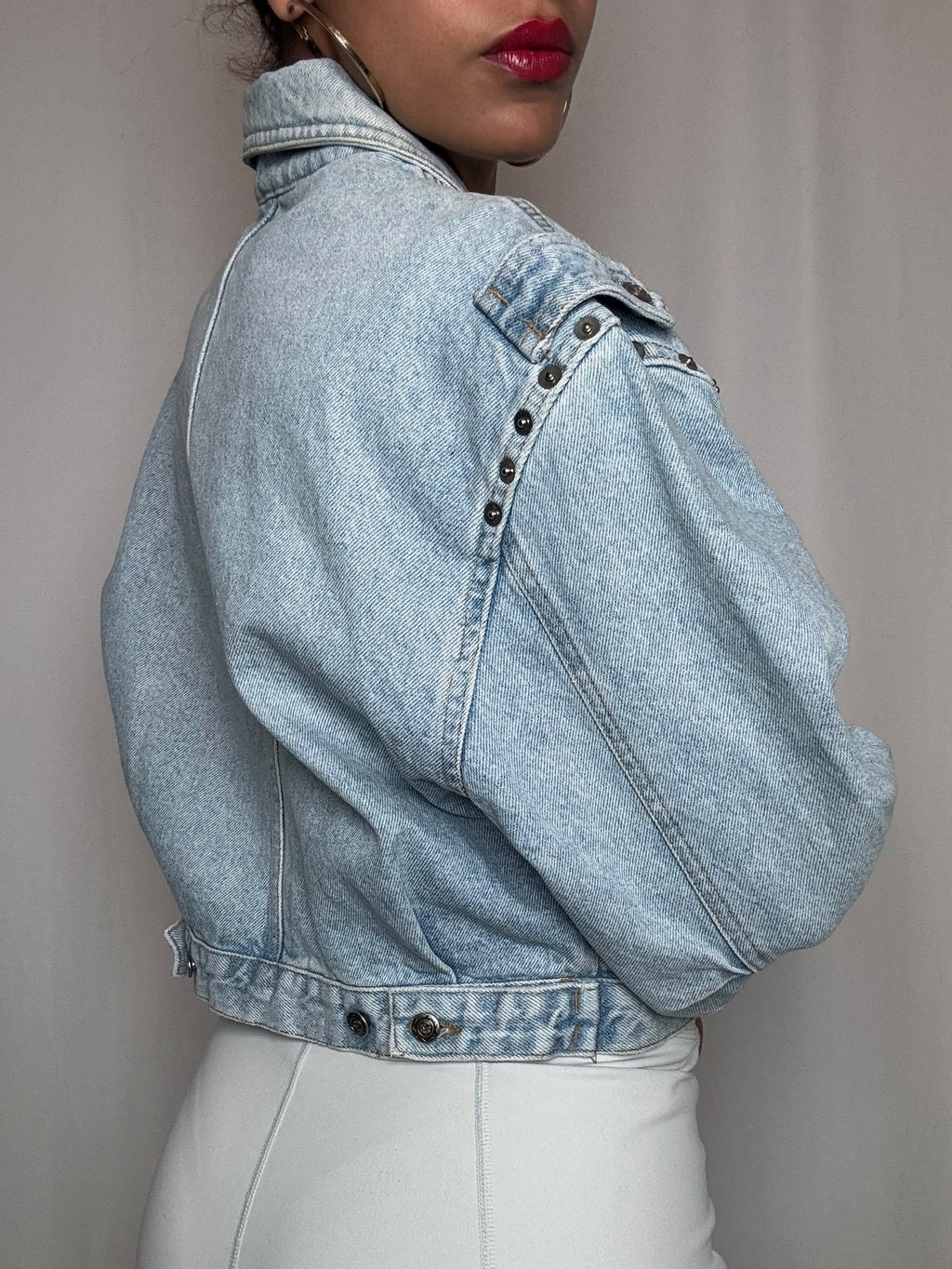 Veste en denim avec clous M vintage