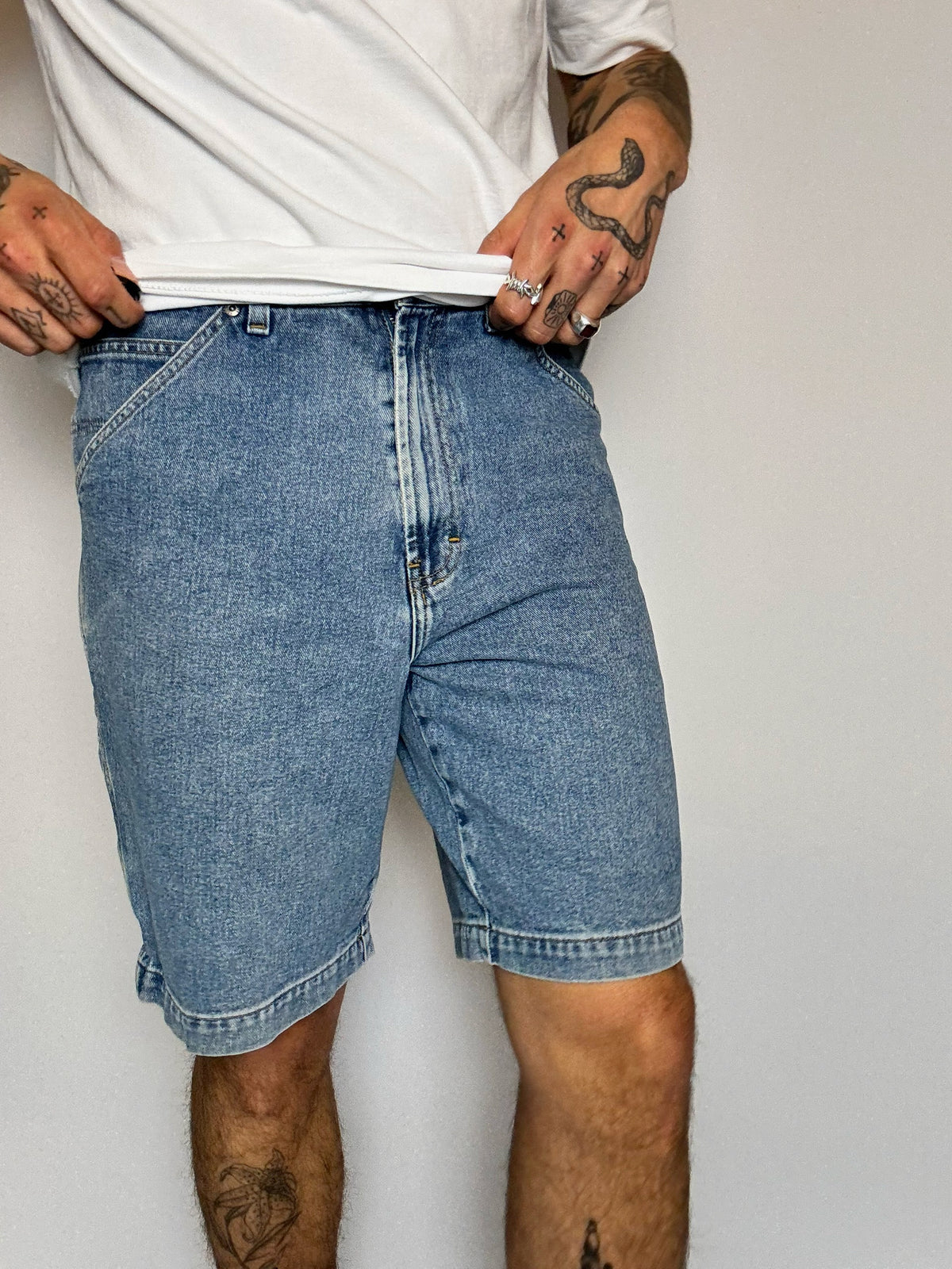 Short cargo long en jean M vintage
