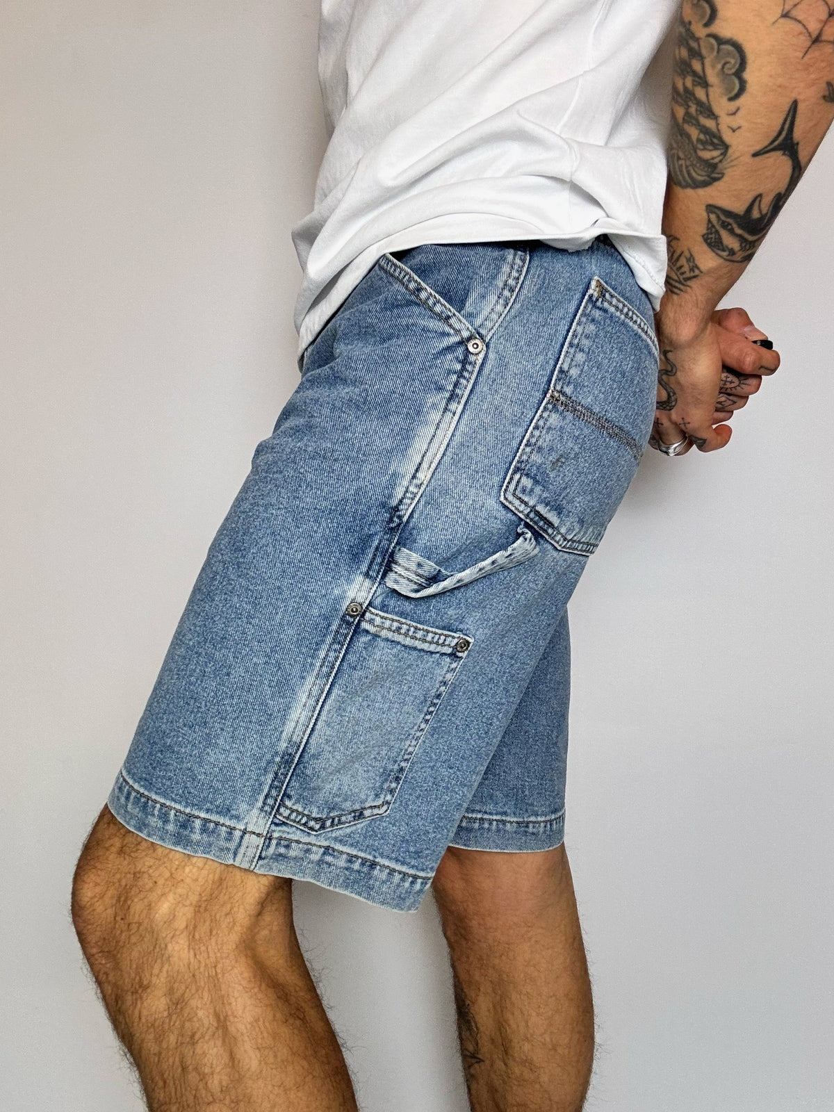 Short cargo long en jean M vintage