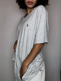 Tee shirt col V gris RALPH LAUREN XL vintage
