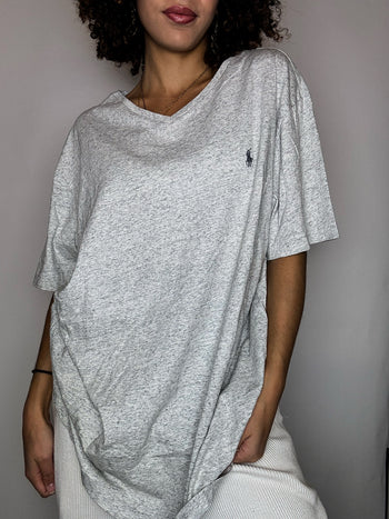Tee shirt col V gris RALPH LAUREN XL vintage