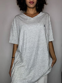 Tee shirt col V gris RALPH LAUREN XL vintage