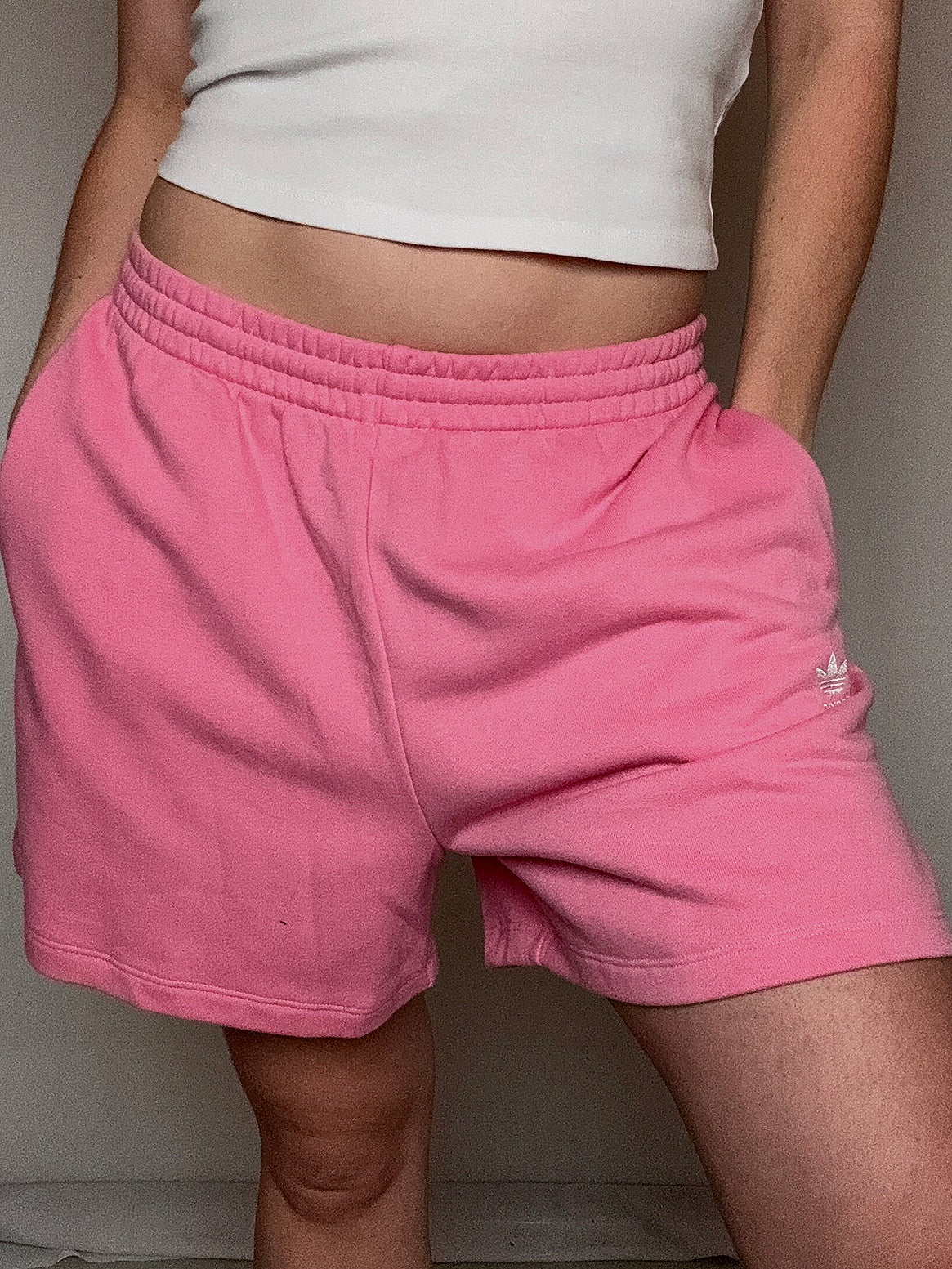 Short de sport rose adidas L vintage
