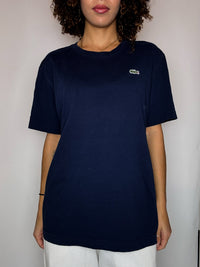 LACOSTE L Vintage-T-Shirt mit Rundhalsausschnitt in Marineblau