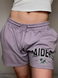Short de sport lila NFL x Raiders XL vintage