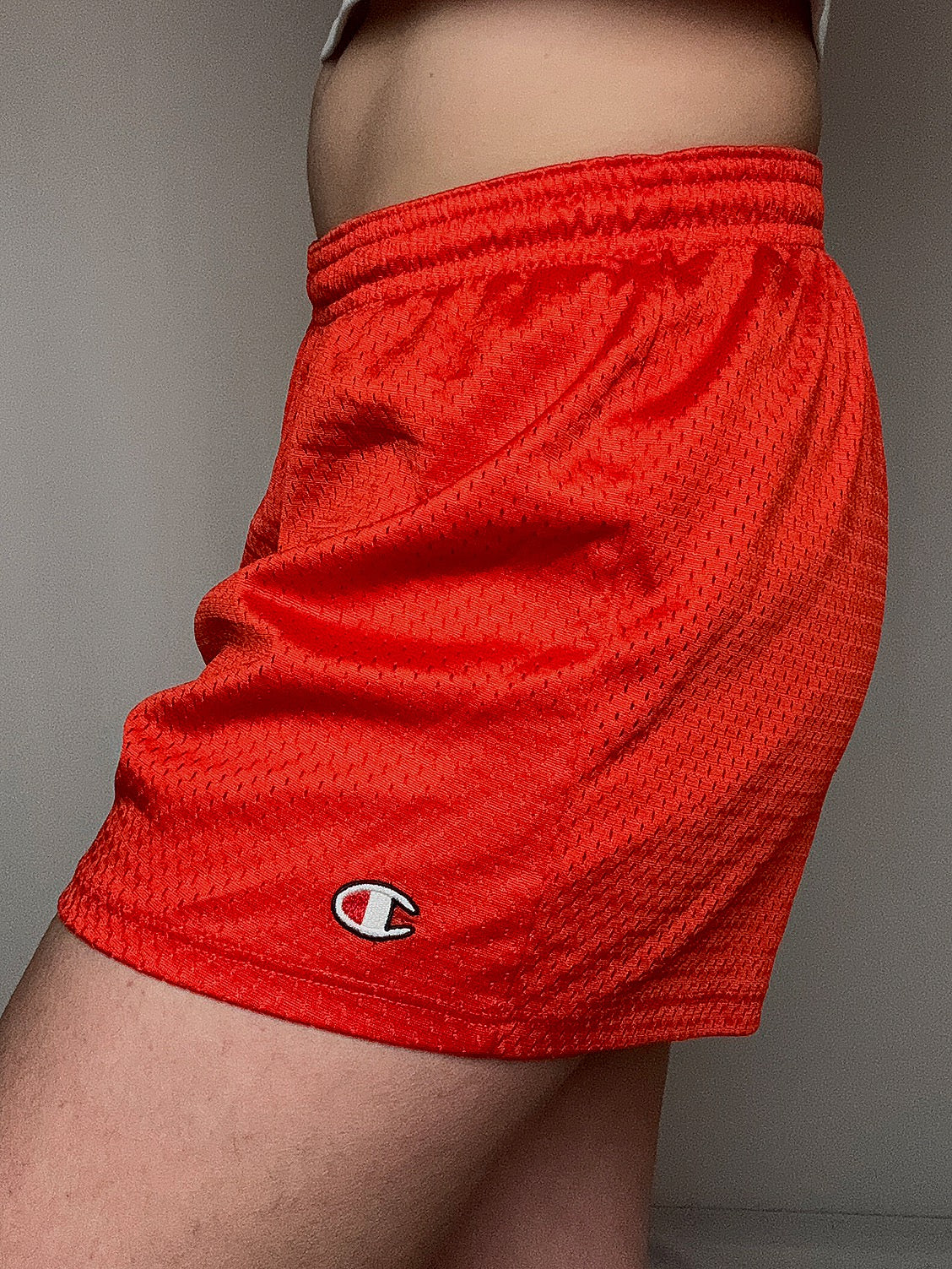 Short de sport orange Champion S vintage